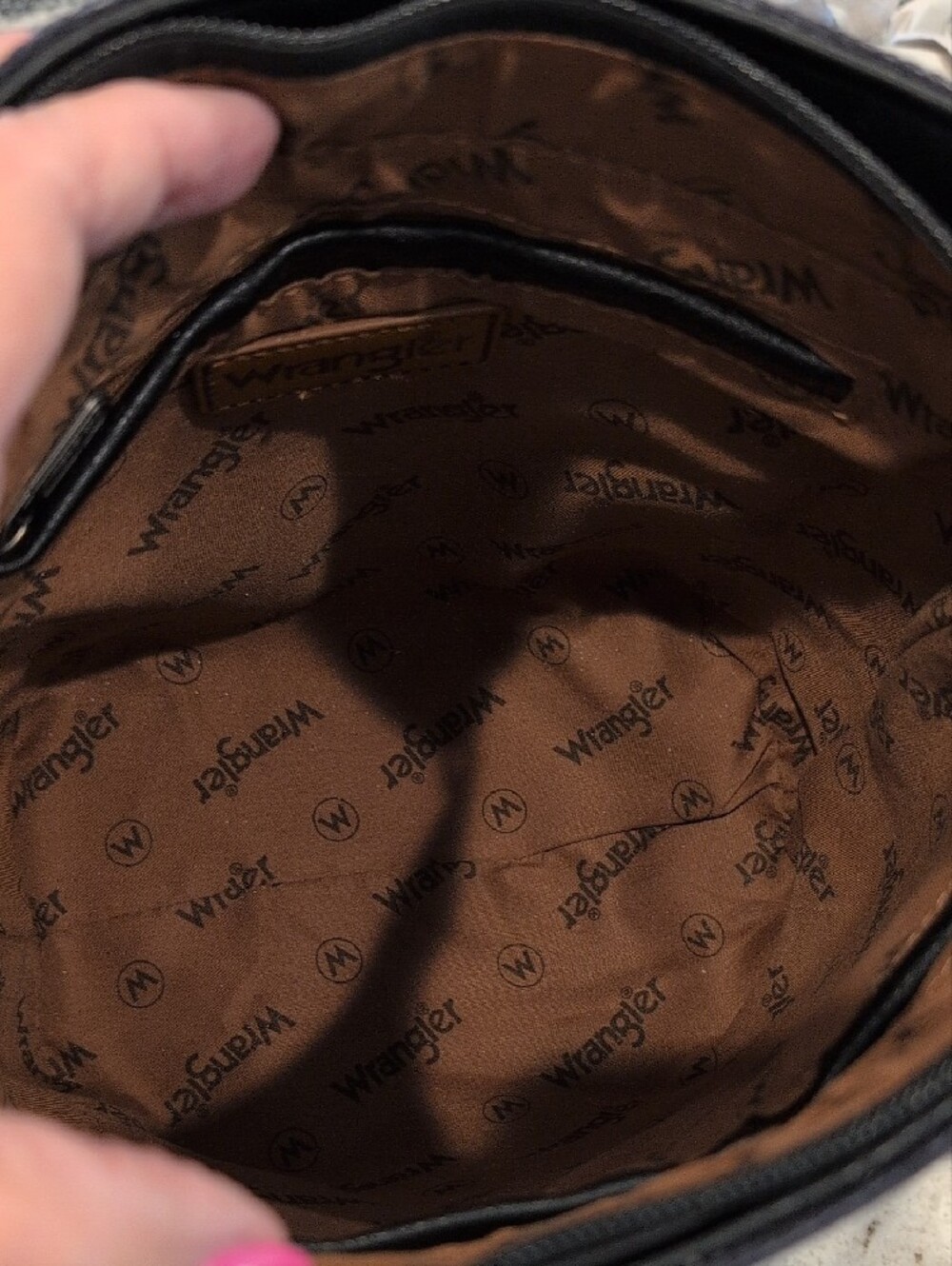 Wrangler Black & Cream Aztec Crossbody Bag - Picture 6 of 6
